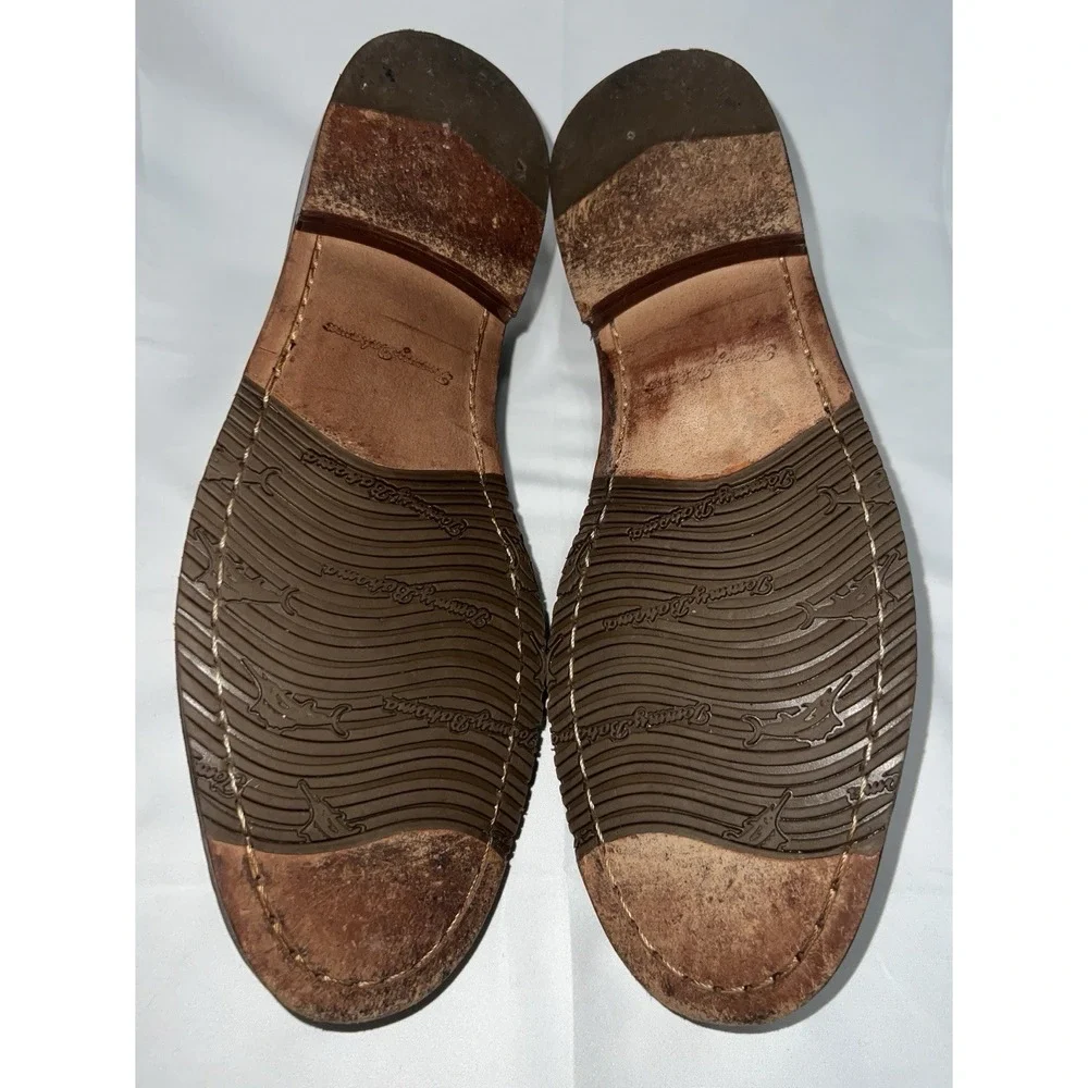 Tommy Bahama Grey Soft Nubuck Slip-On Leather Perforated Loafers Men's 9.5D